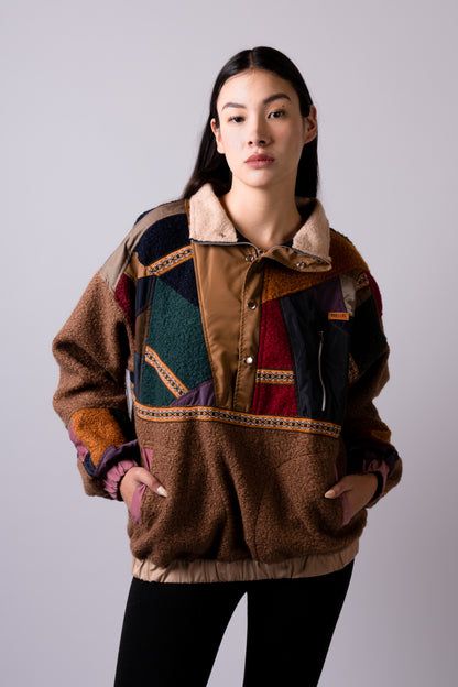 ANDEAN COLLAGE HALF-ZIP JACKET