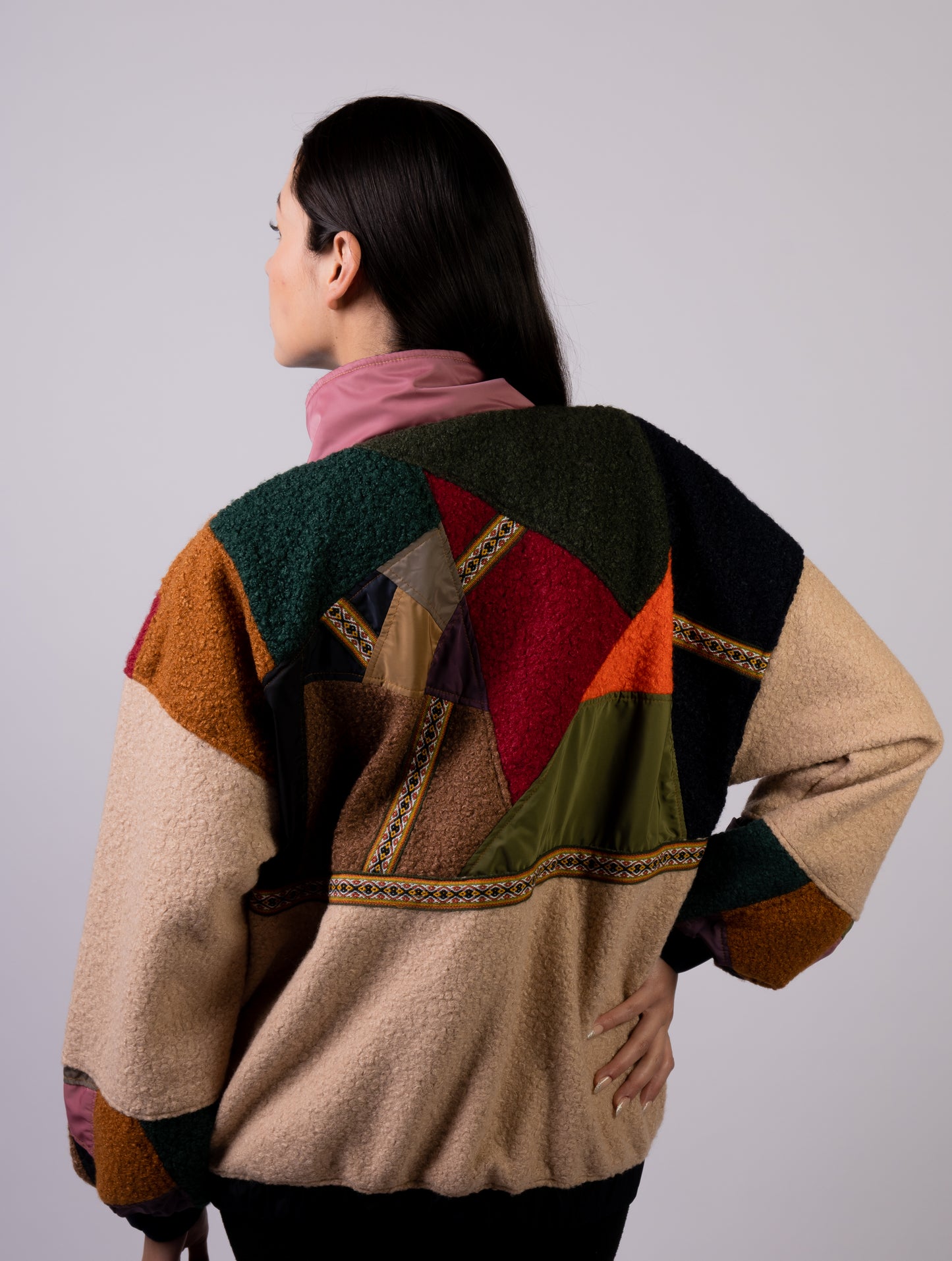 ANDEAN COLLAGE HALF-ZIP JACKET