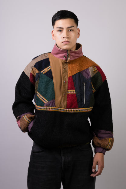 ANDEAN COLLAGE HALF-ZIP JACKET