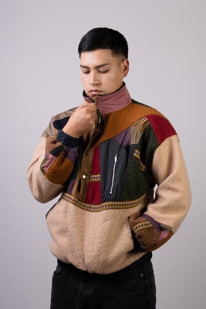 ANDEAN COLLAGE HALF-ZIP JACKET